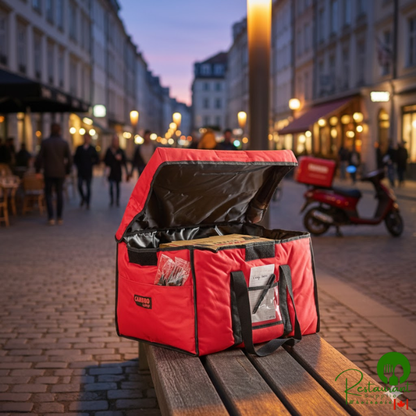 Cambro GBD181412521 Customizable Insulated Red Jumbo Delivery GoBag® - 18" x 14" x 12"