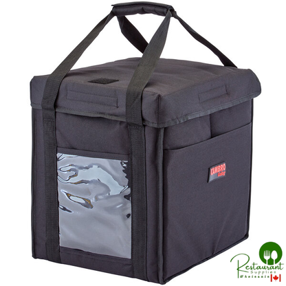 Cambro GBD121515110 Customizable Insulated Black Medium Folding Delivery GoBag® - 12" x 15" x 15"