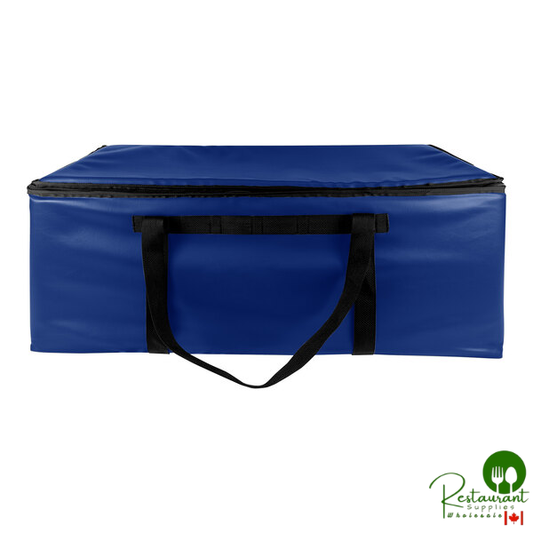 Sterno Customizable 36" x 18 1/2" x 14" Extra-Large Royal Blue Vinyl Insulated Pizza Carrier 93824-300000