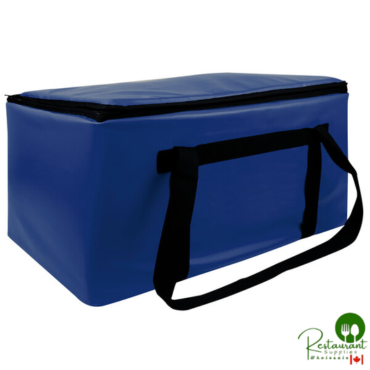 Sterno Royal Blue Customizable Space Saver Catering XL Insulated Food Carrier, 16" x 24" x 17 3/4" - Holds 4 Full Size Food Pans