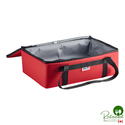 Sterno Customizable 24" x 16" x 8" Medium Red Nylon Insulated Catering Food Carrier 91027-300000