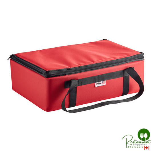 Sterno Customizable 24" x 16" x 8" Medium Red Nylon Insulated Catering Food Carrier 91027-300000