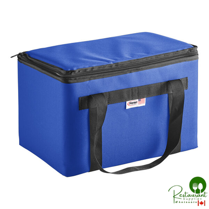 Sterno Customizable 18" x 11 1/2" x 11 1/2" Extra-Large Royal Blue Nylon Insulated Delivery Food Carrier 91825-300000