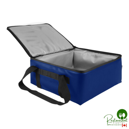 Sterno Customizable 16" x 16" x 8" Large Royal Blue Vinyl Insulated Premium Breakfast Delivery Bag 98224-300000