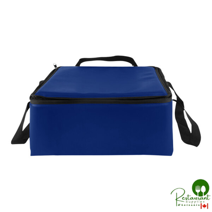 Sterno Customizable 16" x 16" x 8" Large Royal Blue Vinyl Insulated Premium Breakfast Delivery Bag 98224-300000