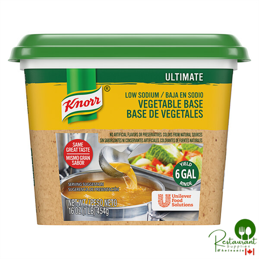 Knorr 1 lb. Ultimate Low Sodium Vegetable Bouillon Base - 6/Case