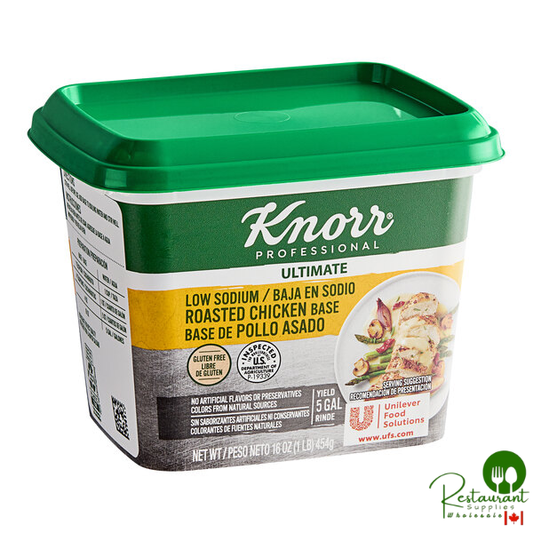 Knorr 1 lb. 095 Low Sodium Chicken Bouillon Base - 12/Case