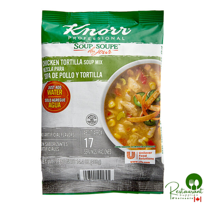 Knorr 14.4 oz. Soup du Jour Chicken Tortilla Soup Mix - 4/Case