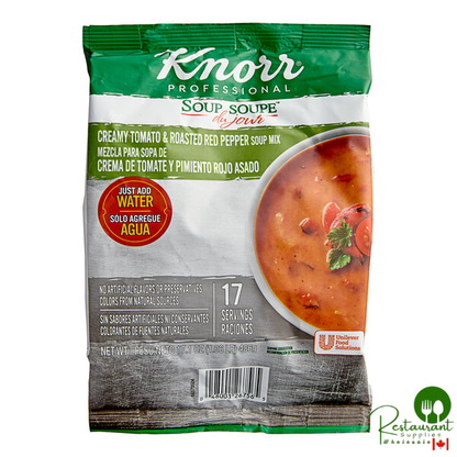 Knorr 17.1 oz. Soup du Jour Creamy Tomato and Roasted Red Pepper Soup Mix - 4/Case