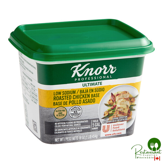 Knorr 1 lb. Ultimate Low Sodium Chicken Bouillon Base - 6/Case