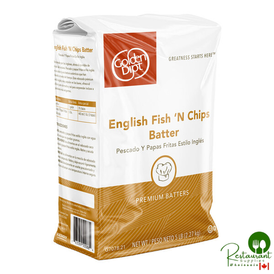Golden Dipt English Style Fish 'N Chips Batter Mix 5 lb. - 6/Case
