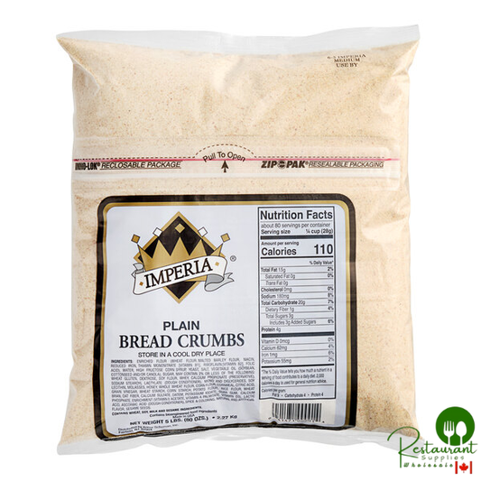Imperia Plain Bread Crumbs 5 lb. - 6/Case