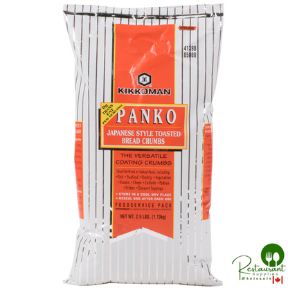 Kikkoman Panko Japanese Style Toasted Bread Crumbs 2.5 lb. Bag - 6/Case