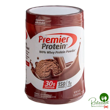 Premier Protein Chocolate Milkshake Protein Powder 24.5 oz. - 3/Case