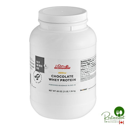Dr. Smoothie Addins Chocolate Whey Protein Supplement Powder 3 lb.