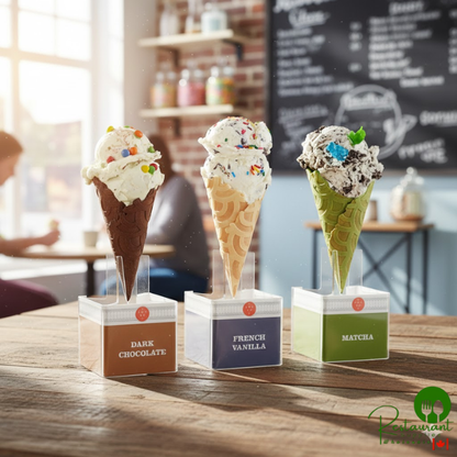 The Konery French Vanilla Waffle Cones - 144/Case