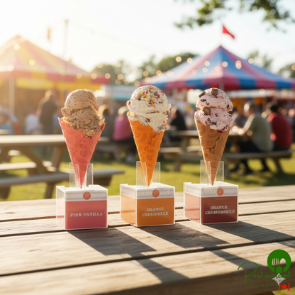 The Konery Orange Creamsicle Waffle Cones - 144/Case