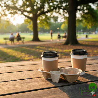 Pulp Fiber 2 Cup Carrier By Prime - 300/Case