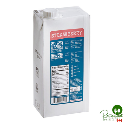 Kelvin Slush Co. Organic Frozen Strawberry Cocktail Mix 32 fl. oz. - 6/Case