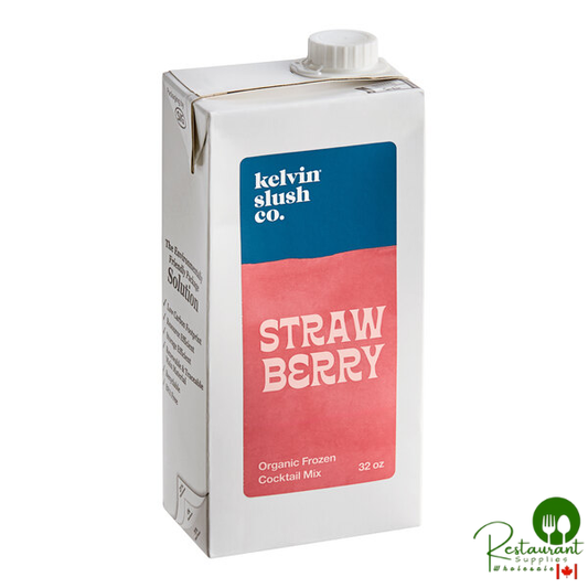 Kelvin Slush Co. Organic Frozen Strawberry Cocktail Mix 32 fl. oz. - 6/Case