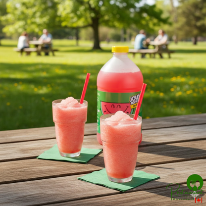 Jolly Rancher 1/2 Gallon Sugar-Free Watermelon Slushy 5:1 Concentrate - 6/Case