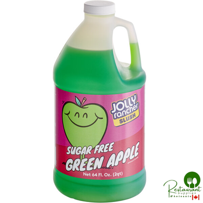 Jolly Rancher 1/2 Gallon Sugar-Free Green Apple Slushy 5:1 Concentrate - 6/Case