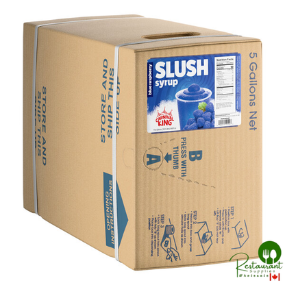 5 Gallon Bag in Box Blue Raspberry Slushy 5:1 Concentrate By Prime