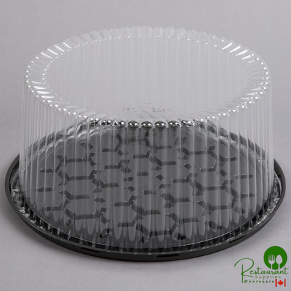 D&W Fine Pack G40-1 10" 2-3 Layer Cake Display Container with Clear Dome Lid - 80/Case