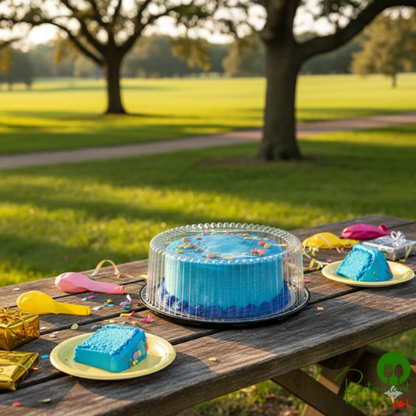 D&W Fine Pack G33-1 10" 1-2 Layer Cake Display Container with Clear Dome Lid - 80/Case