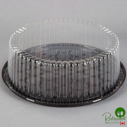 D&W Fine Pack G33-1 10" 1-2 Layer Cake Display Container with Clear Dome Lid - 80/Case