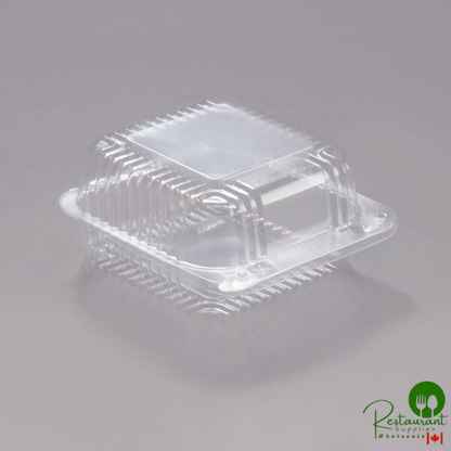 Dart C20UT1 StayLock® 5 1/4" x 5 5/8" x 2 3/4" Clear Hinged Plastic 5" Square Container - 500/Case