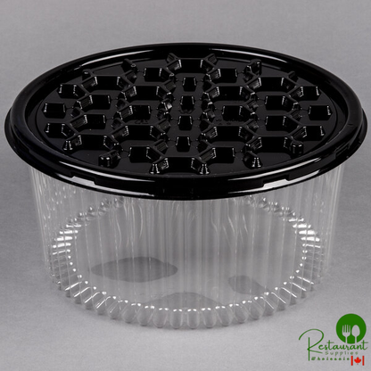 D&W Fine Pack G27-1 9" 2-3 Layer Cake Display Container with Clear Dome Lid - 80/Case