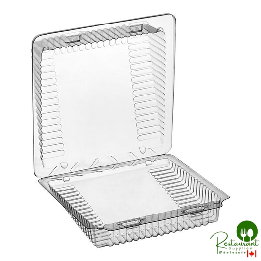 Polar Pak Clear Plastic Hinged Large Cake Slice Container - 240/Case
