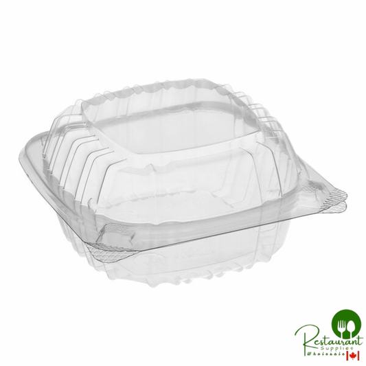 Dart C53PST1 ClearSeal Hinged Lid Plastic Container 5 3/8" x 5 1/4" x 2 5/8" - 500/Case
