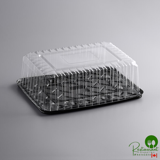 1/4 Size High Dome Sheet Cake Display Container with Clear Dome Lid By Prime - 80/Case