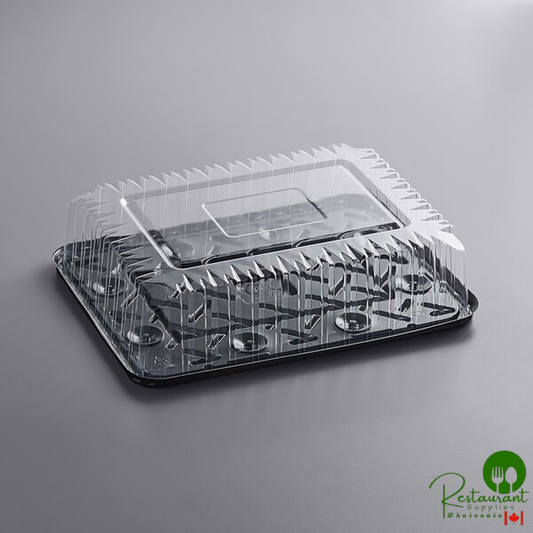 1/4 Size Low Dome Sheet Cake Display Container with Clear Dome Lid By Prime- 80/Case