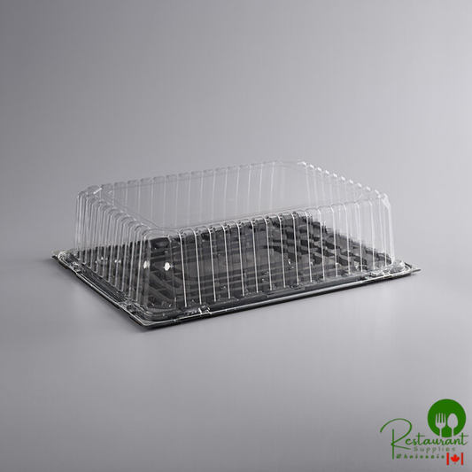 1/2 Size High Dome Sheet Cake Display Container with Clear Dome Lid By Prime- 25/Case