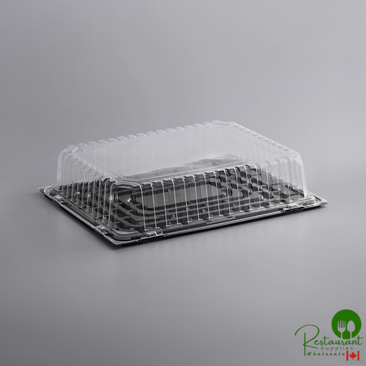 1/2 Size Low Dome Sheet Cake Display Container with Clear Dome Lid By Prime- 25/Case