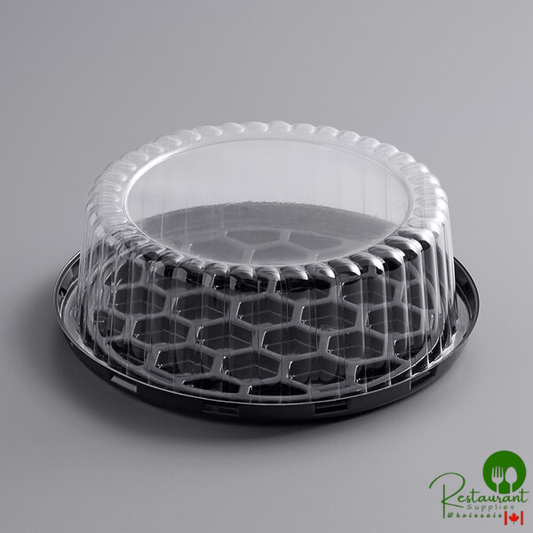 7" Low Dome Cake Display Container with Clear Dome Lid By Prime- 100/Case