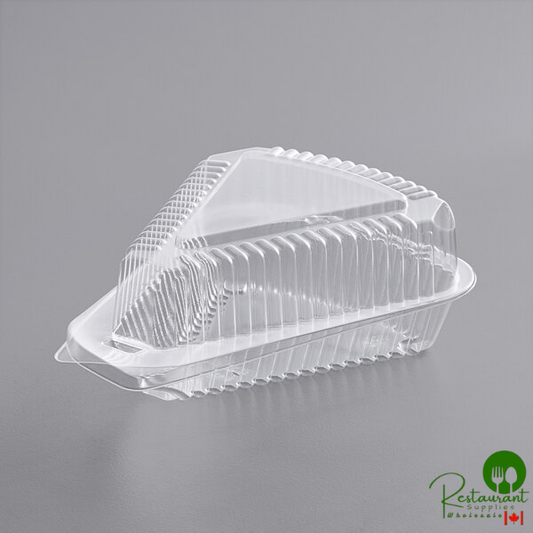 5" Clear Hinged Slice Container with Low Dome Lid By Prime- 300/Case