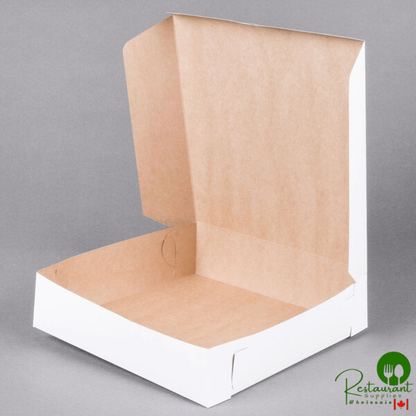 10" x 10" x 2 1/2" White Customizable Pie / Bakery Box By Prime- 250/Case