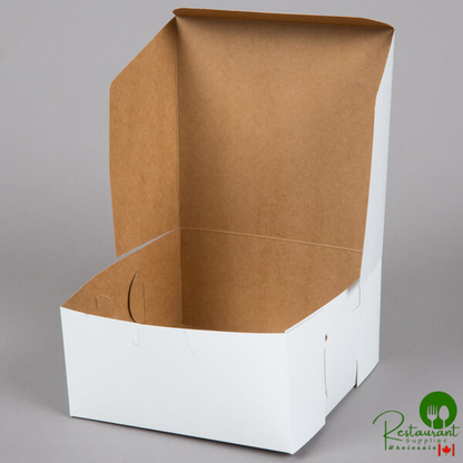 6" x 6" x 3" White Customizable Pie / Bakery Box By Prime - 250/Case