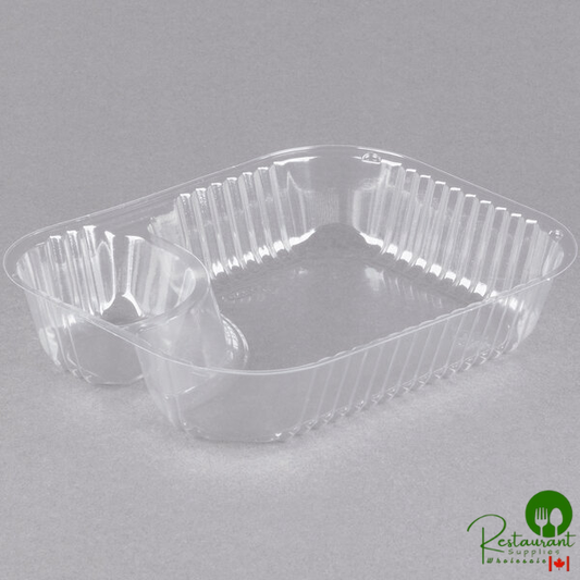 Dart C68NT2 2 Compartment Large Plastic Nacho Tray - 500/Case
