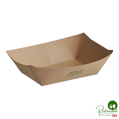 World Centric NoTree #300 3 lb. Compostable Food Tray - 500/Case
