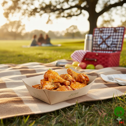 World Centric NoTree #300 3 lb. Compostable Food Tray - 500/Case