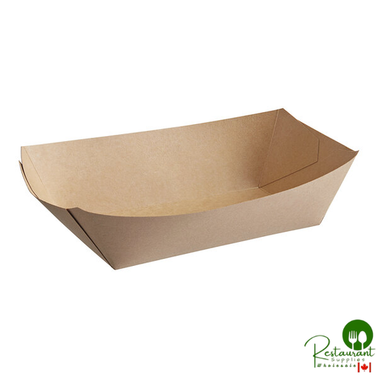 Bagcraft Packaging 300700 5 lb. EcoCraft Grease-Resistant Natural Kraft Food Tray - 500/Case