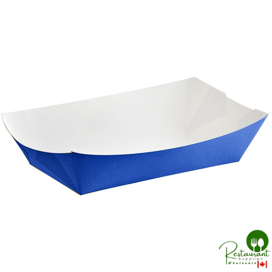 #500 5 lb. Solid Blue Paper Food Tray - 500/Case