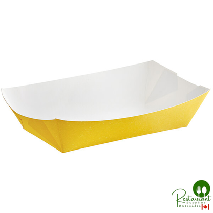 #500 5 lb. Solid Yellow Paper Food Tray - 500/Case