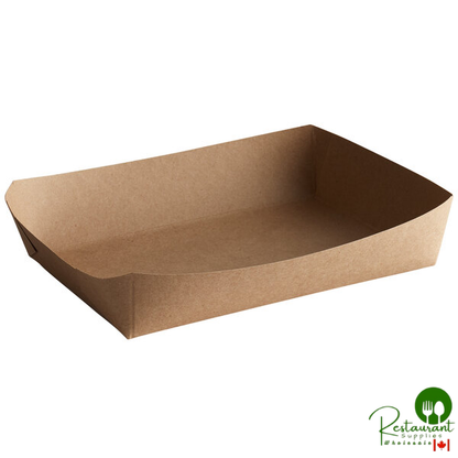 8 5/8" x 5 1/2" x 2" Kraft Carry Lunch Tray - 500/Case