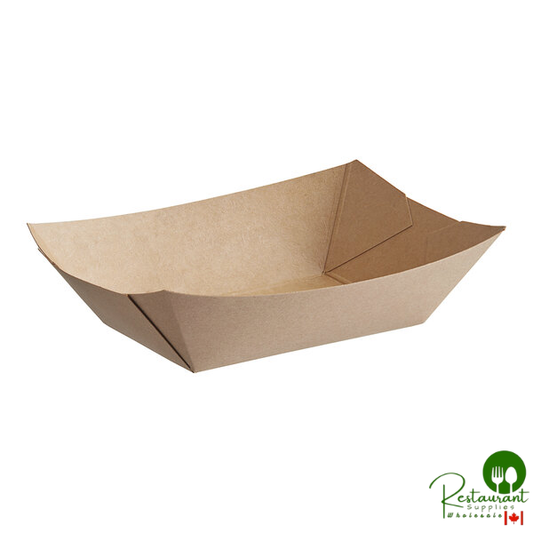 Bagcraft Packaging 300696 1 lb. EcoCraft Grease-Proof Natural Kraft Food Tray - 1,000/Case